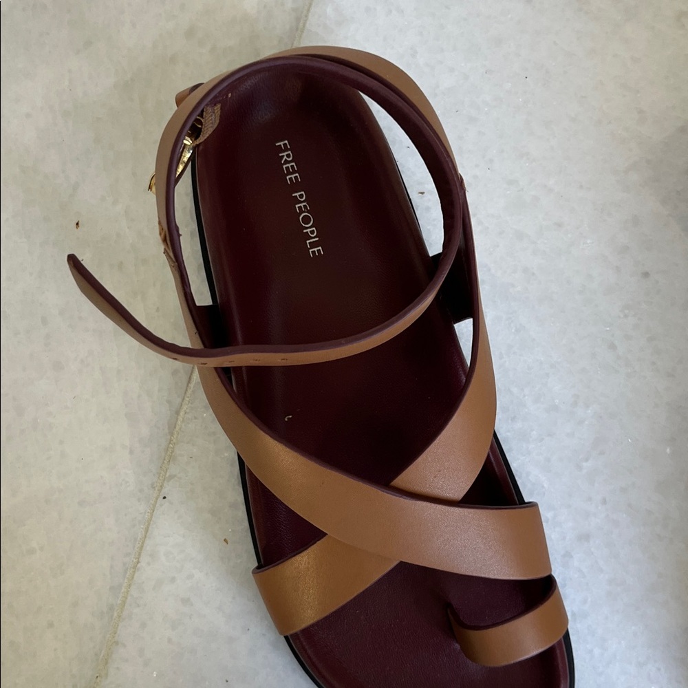 Free People Anya Criss-Cross Footbed Sandals Sz-7 - Picture 11 of 11